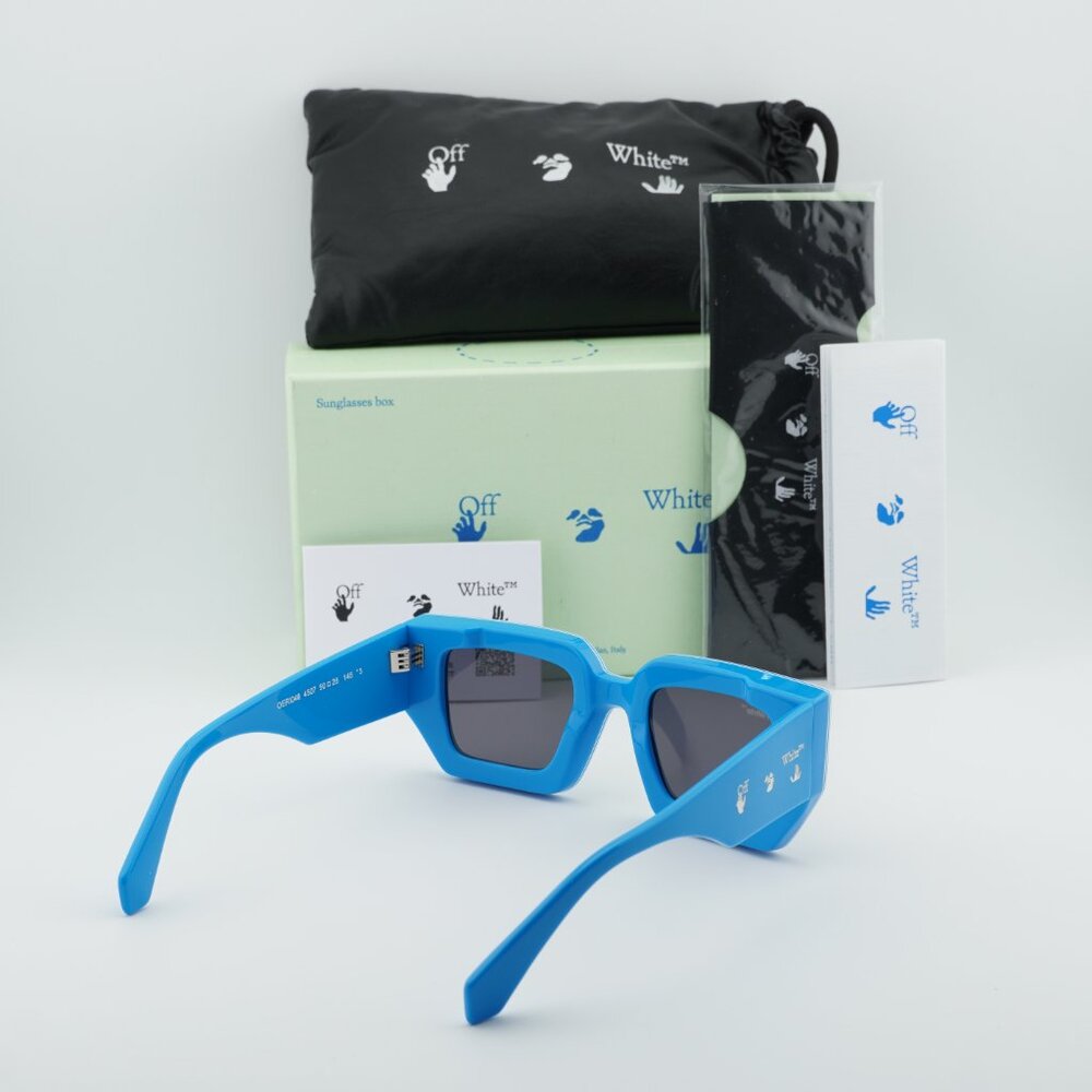 Off-White OERI048 FRANCISCO 4507 Square Sunglasses – Blue/Grey - Picture 5 of 9